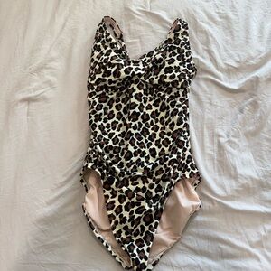 Target Brown and Cream One Piece Swimsuit